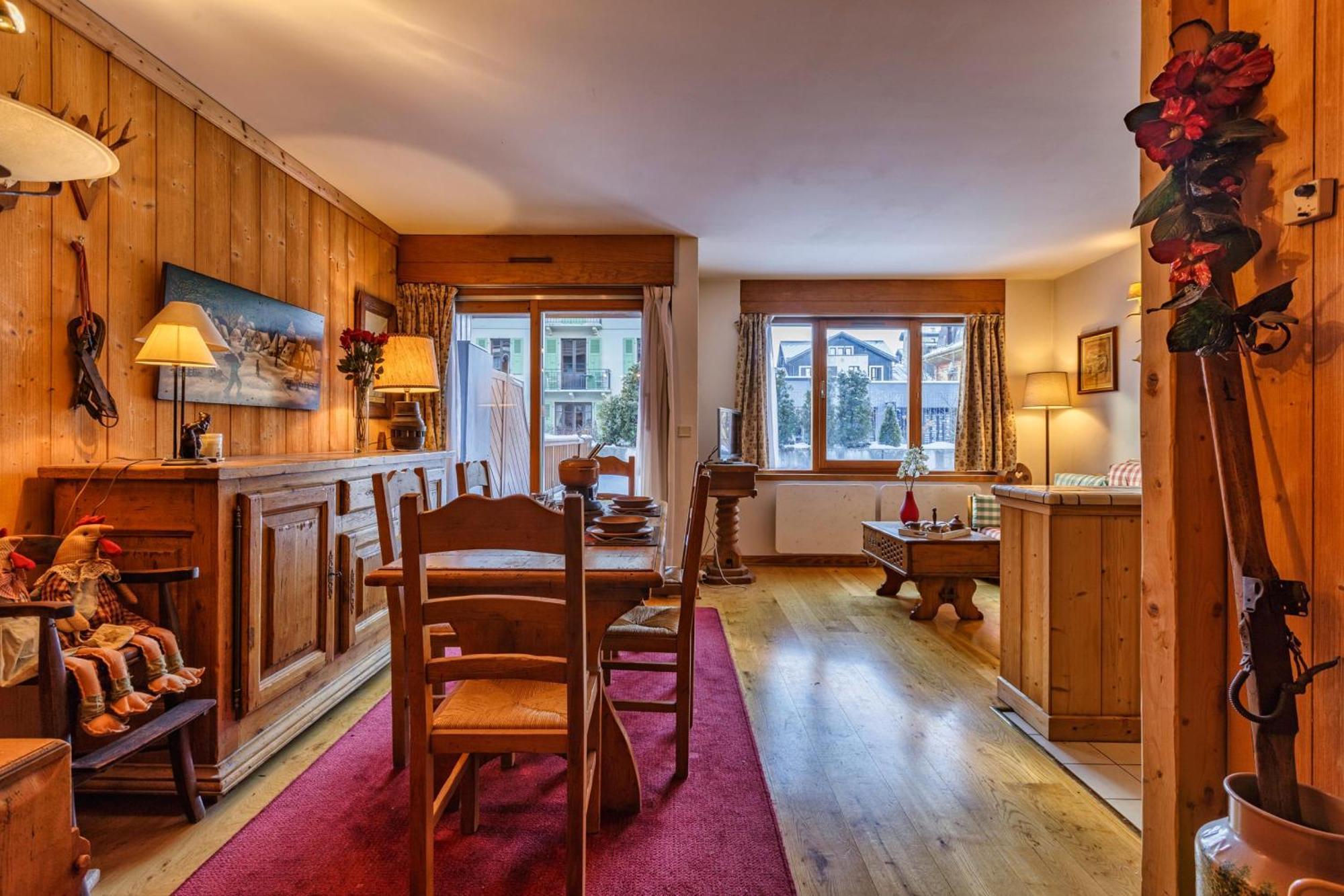 Duplex Aiguille Du Midi Large Terrasse - Happy Rentals Σαμονί Εξωτερικό φωτογραφία